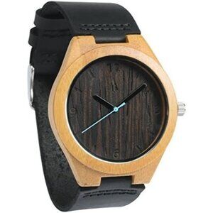 Treehut Men's Ebony Wooden Watch, Stylish & Durable, Eco-Friendly Timepiece